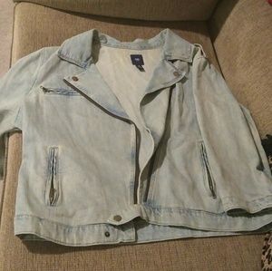 GAP Denim Moto Biker Jacket